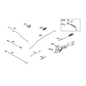 Engine >> Controls Diagram and Parts List for 021022-00  Briggs and Stratton Pressure Washer